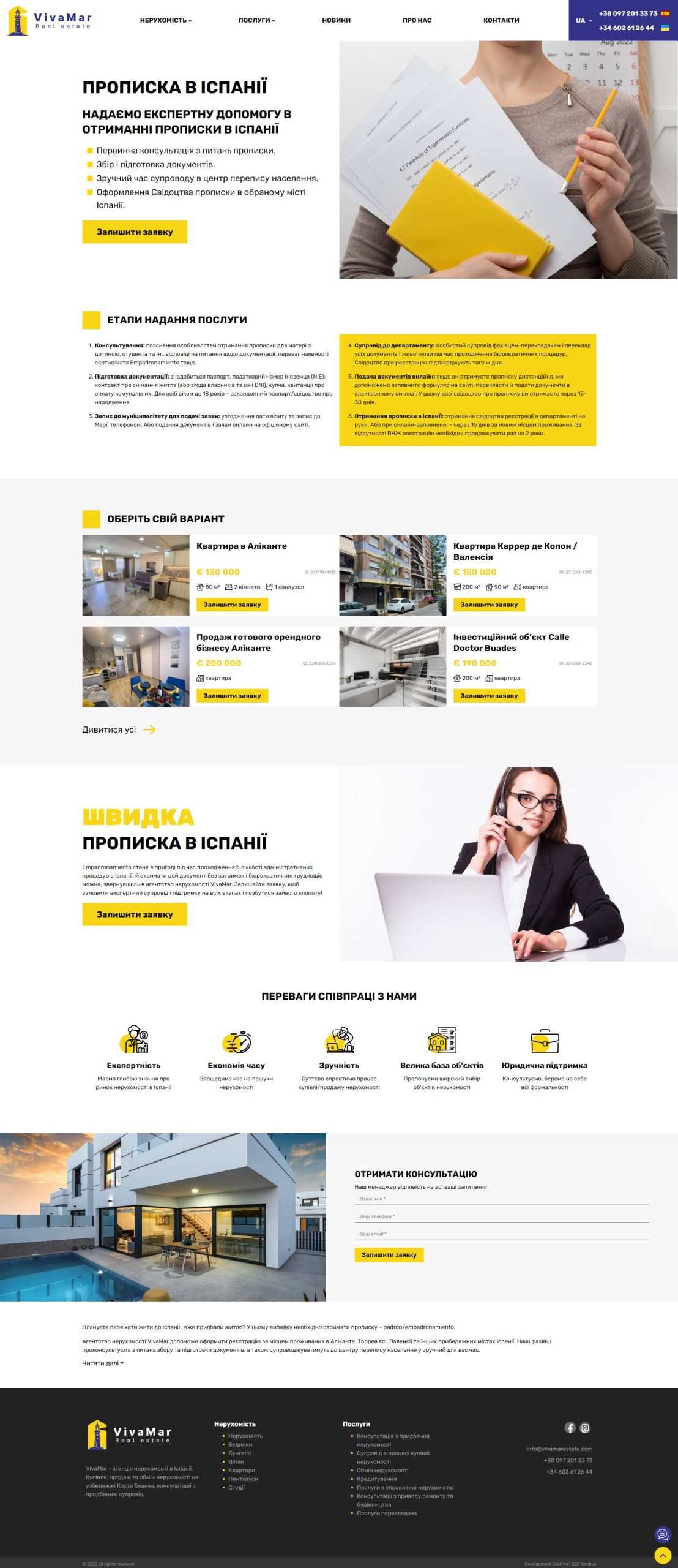 розробка сайту агенції нерухомості